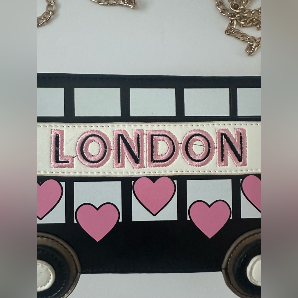 Pink & Black London Bus Shoulder Bag - Picture 6 of 9